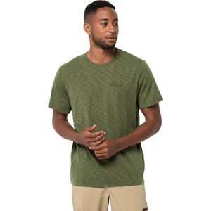 Jack Wolfskin Travel Tee M 1808981-4129, Mannen, Groen, T-shirt, maat: L