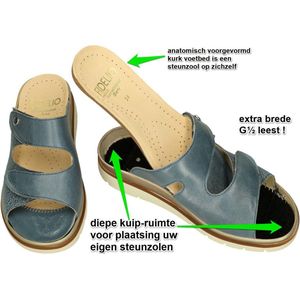 Fidelio Hallux - Hallux Glory - Dames Slippers - Jeansblauw - Medisch Orthopedisch