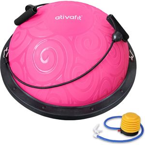 Trainingsbal, evenwichtstrainer, gymnastiekbal met expander en pomp, voor krachttraining en evenwichtstraining