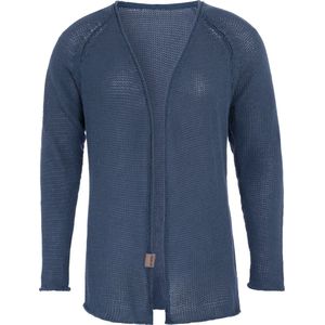 Knit Factory Jasmin Kort Gebreid Dames Vest - Lente & zomer vest - Dames cardigan gemaakt uit 80% gerecycled katoen - Jeans - 36/38