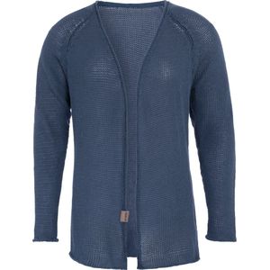 Knit Factory Jasmin Kort Gebreid Dames Vest - Lente & zomer vest - Dames cardigan gemaakt uit 80% gerecycled katoen - Jeans - 40/42