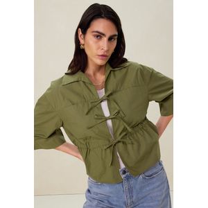 Sissy-Boy - Blouse - Groen - Met Striksluiting