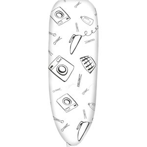 Strijkplankhoes 148 cm x 48 cm - stoomstrijkijzer - overtrek voor strijkplank Strijkplankhoes