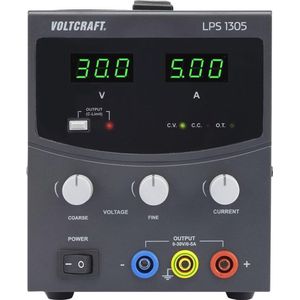 Labvoeding regelbaar 0-30 V/DC 0-5 A 150 W - Desktop voeding met 1 uitgang