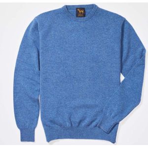 Osborne Knitwear Trui met ronde hals - Sweater heren in Lamswol - Pullover Heren - River - 6XL