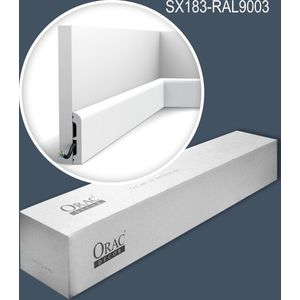 Orac Decor SX183-RAL9003-box AXXENT CASCADE 1 doos 34 stukken Plint 68 m