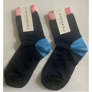 4 paar Happy socks ""Hysteria"" enkel sokken blauw, maat 36-38