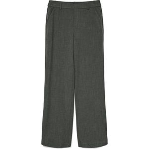 Vero Moda - Vmmaya Kiara Mw Straight Pant - Zwart/Grey - Pantalon