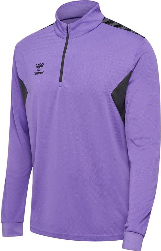 Hummel - hmlAUTHENTIC HALF ZIP SWEAT - Sweatshirt - Zwart - 100% Gerecycled Polyester