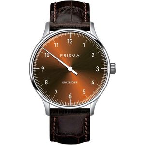 Prisma Design 'Einzeiger' - Eenwijzerhorloge Bruin 40mm