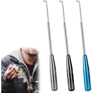 3 stuks vishaken haakverwijderaar van roestvrij staal voor kleine en grote vishaken zilver