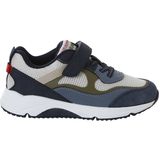 Geknoopte en klittenband kindertasjes collectie kleuterschool veel blauw