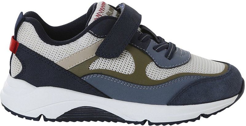 Geknoopte en klittenband kindertasjes collectie kleuterschool veel blauw