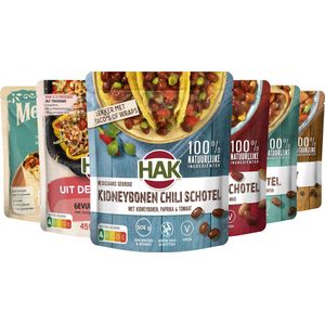 HAK Maaltijden Try Out Pakket - Plantaardig Maaltijdpakket voor de hele Maand - Gezond eten voor het hele gezin - Vol Proteïne