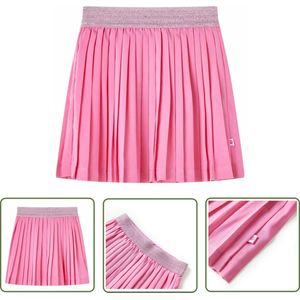 vidaXL Meisjesrok - Kinderrok - Kinderplooirok 116 roze - Roze Rok - Kindermode - Kinderkleding
