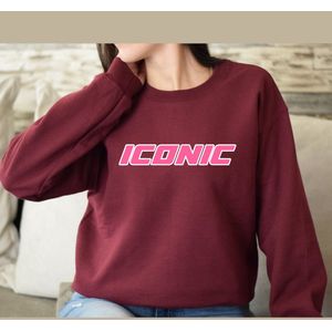 Bordeaux rode sweater-Iconic- Maat XXL- Dames sweater.