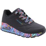 Skechers Uno - Ravaged Love, Vrouwen, Zwart, Sneakers, maat: 35,5