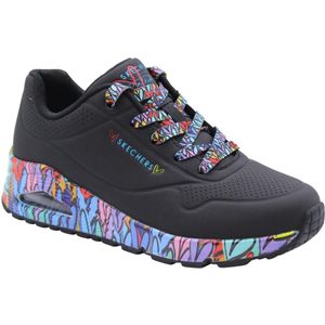 Skechers Uno - Ravaged Love, Vrouwen, Zwart, Sneakers, maat: 35,5