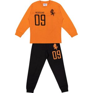 Fun2Wear - Pyjama Elftal - Oranje / zwart - Maat 122/128 -
