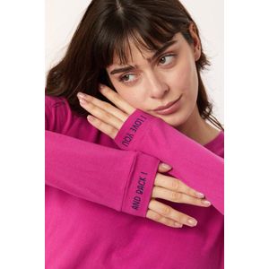 Woody Meisjes-Dames Pyjama fuchsia - maat 128/8J