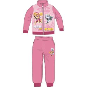 Paw Patrol set joggingpak / trainingspak / vrijetijdspak - Vest + Broek - Roze - Maat 98