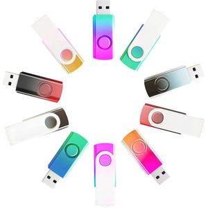 USB-stick 32 GB - Draaibaar ontwerp, Gradiënt kleuren, Bulk pakket van 10 stuks