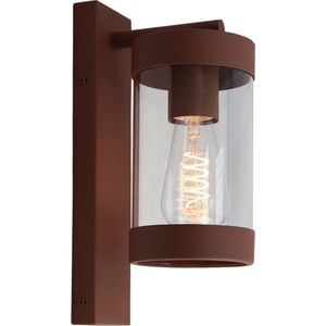 Olucia Musa - Moderne Buiten wandlamp - Glas/Metaal - Roestkleurig;Transparant