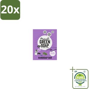 20 x Marcel's Green Soap - Handzeep Bar - Lavendel & Rozemarijn - Zachte verzorging - 90 gr - Grootverpakking - Handzeep - Zeep Bar - Lavendel - Rozemarijn - Natuurlijke Zeep