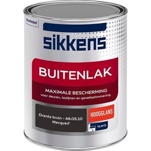 Sikkens Buitenlak - Verf - Hoogglans - Mengkleur - Drents bruin - A6.05.10 - 1 liter