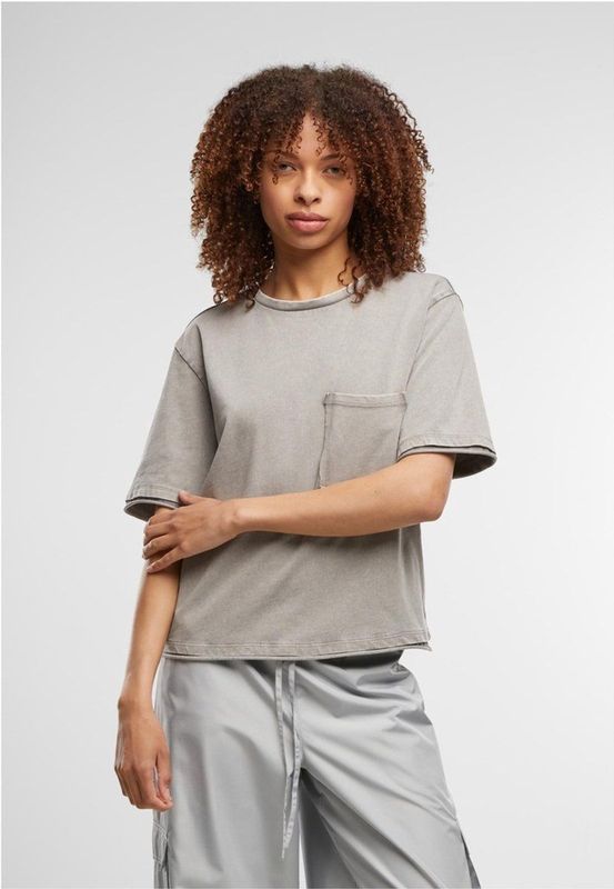 Urban Classics - Dames T-shirt - Jersey - Met Borstzak - Relaxte Snit