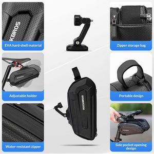 Waterafstotende 3D harde schaal zadeltas voor fiets - Snelsluiting - Inhoud 18 l - MTB Racefiets
