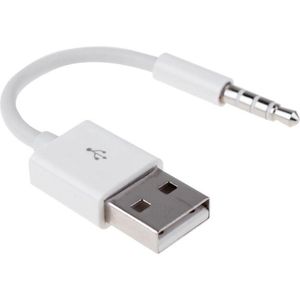 Universele 3.5mm Audio Jack Kabel naar USB 2.0 Kabel Adapter Wit