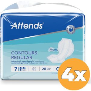ATTENDS Contours Regular 7 - 4 pakken van 28 stuks