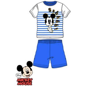 Mickey Mouse pyjama - wit - blauw - maat 116 / 6  jaar