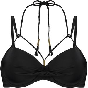 Hunkemöller Dames Badmode Voorgevormde beugel bikinitop Sunset Dream - Zwart - maat D65