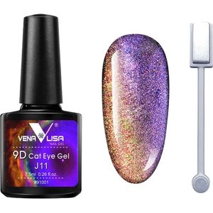 Venalisa UV Cat Eye Gellak J11 met Magneet - 7.5 ml - Cat Eye Gellak - Cat Eye Magneet - Gellak Cat Eye - Magneet Cat Eye Gellak - Gellak Kleuren - Venalisa Gellak - Gellak Nagellak