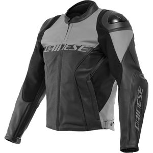 Dainese Racing 4 Leather Jacket Perf. Black Charcoal Gray 48 - Maat - Jas