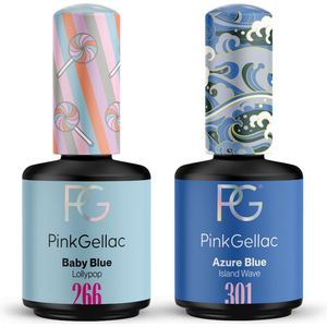 Pink Gellac Voordeelbundel Gelnagellak - Baby Blue en Azure Blue
