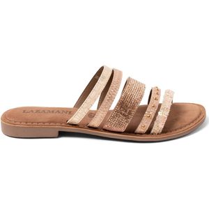 Lazamani - Caro Dames Slippers Rose - Maat 39