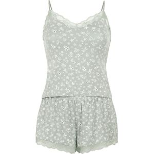Hunkemöller Pyjama  pastelgroen / zwart / offwhite