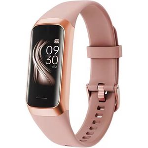 DIARUSH - Fitness Tracker - Activity Tracker - Stappenteller Horloge - Smartwatch - Dames en Heren - Roze