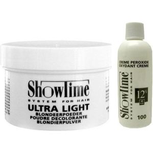 [Combo]  Showtime Ultralight Blondeerpoeder (100gram) + Showtime Oxidant Creme Peroxide 12% - (250ml)
