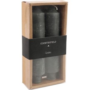 Set van 2 kaarsen Countryfield 15,5cm | Grijs