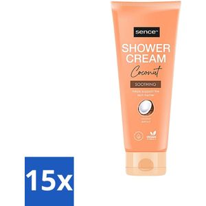 Sence - Coconut - Douchecrème - Verzorgend - 200 ml - Bulkverpakking - 15 stuks