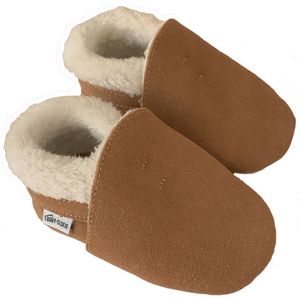 Babyslofjes Winter suede van Baby-Slofje - Bruin maat 23/24