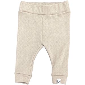 Newborn broekje skinny - Pointelle - Dark beige - maat 56