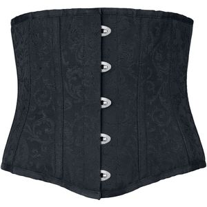 Gothicana Zwarte underbust corsage met oogjes Vrouwen - XXL