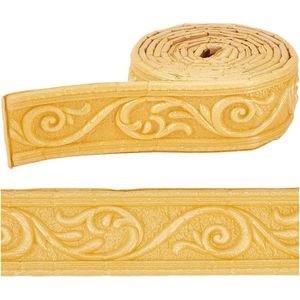 Flexibele Foam Crown Molding - Gouden Kleur - Zelfklevend - Decoratieve Muur Rand - 3D Sticky Behang - Muurlijnen - 2.25 meter