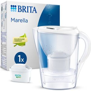 BRITA Waterfilterkan Marella Cool + 1 MAXTRA PRO Filterpatronen - Wit | Waterfilter, Brita Filter - (SIOC) Duurzaam verpakt