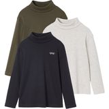 Vertbaudet - Set van 3 T-shirts - Jongens - Lange Mouwen - Rolkraag